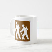 Sehr Fun Klassischer Wanderweg Zeichen Kaffeetasse (Vorderseite Links)