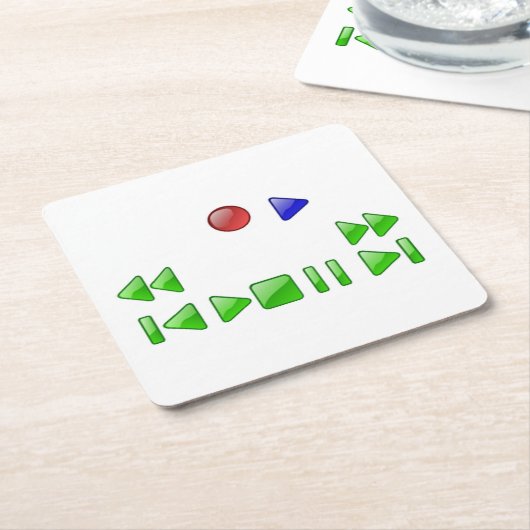 Sehr Fun Simulated DVD Player Tasten Untersetzer S (angewinkelt)