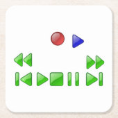 Sehr Fun Simulated DVD Player Tasten Untersetzer S (Vorderseite)