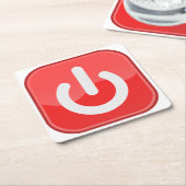 Sehr Fun Simulated On-Off Button Untersetzer Set (angewinkelt)