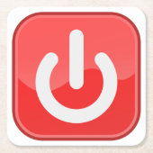 Sehr Fun Simulated On-Off Button Untersetzer Set (Vorderseite)