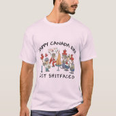 Sehr Funny Happy Canada Day T - Shirt (Vorderseite)