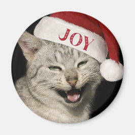 Sehr Funny Santa Cat Laugh Foto Weihnachten Magnet