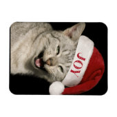Sehr Funny Santa Cat Laugh Foto Weihnachten Magnet (Horizontal)