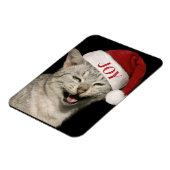 Sehr Funny Santa Cat Laugh Foto Weihnachten Magnet (Linke Seite)