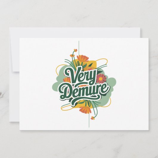 Sehr gedämpft, sehr vorsichtiger Trend Einladung (Vorderseite)