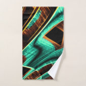 Sehr gedrehte Bänder, Aquamarine und Coffee Groove Badhandtuch Set (Handtuch)