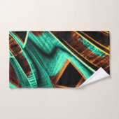 Sehr gedrehte Bänder, Aquamarine und Coffee Groove Badhandtuch Set (Handtuch)