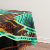 Sehr gedrehte Bänder, Aquamarine und Coffee Groove Tischdecke (Beispiel)