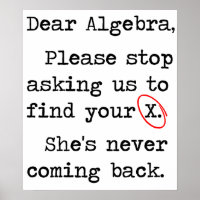 Sehr geehrte Algebra Bitte hören Sie auf, uns Frag