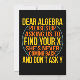 Sehr geehrte Algebra Mathematiker Mathematik Mathe Dankeskarte
