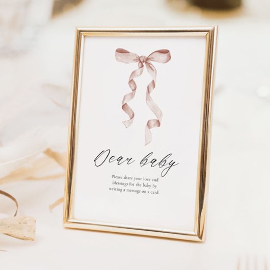 Sehr geehrte Babyberatung Baby Duschtisch Schild m