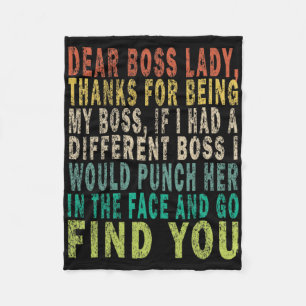 Sehr geehrte Boss Lady Fleecedecke
