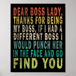 Sehr geehrte Boss Lady Poster