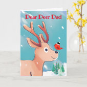 Sehr geehrte Deer Vater Weihnachtskinder im Schnee Karte (Gelbe Blume)