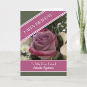 Sehr geehrte Freundin, Geburtskarte Karte (Vorderseite)