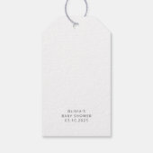 Sehr geehrte Kinderdusche Danke. Geschenkanhänger (Rückseite)