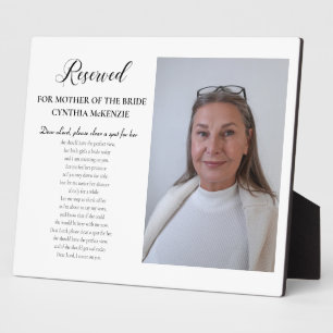 Sehr geehrte Lord Mother of Bride Foto in Ehrenhoc Fotoplatte