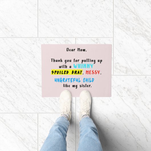 Sehr geehrte Mama, danke, dass Sie einen verwöhnte Fußmatte (Indoor)