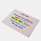 Sehr geehrte Mama, danke, dass Sie einen verwöhnte Fußmatte (Schrägansicht)