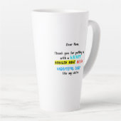 Sehr geehrte Mama, danke, dass Sie einen verwöhnte Milchtasse (Rechte Ecke)