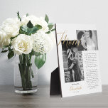 Sehr geehrte Mama | Gold Mama Script Wedding Messa Fotoplatte<br><div class="desc">Eine ganz besondere und unvergessliche Mutter der Brautgeschenke aus dem Foto und der Nachrichtenplakette. Geben Sie Ihrer Mutter an Ihrem Hochzeitstag ein wunderschönes personalisiertes Geschenk, das sie für immer schätzen wird. Dieses wunderschöne personalisierte Hochzeitsgeschenk beinhaltet zwei Schwarz-Weiß-Fotos, um zwei eigene Erinnerungen für Mutter und Tochter Foto zu zeigen. "Mama" auf...</div>