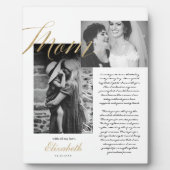 Sehr geehrte Mama | Gold Mama Script Wedding Messa Fotoplatte (Vorderseite)