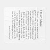 Sehr geehrte Mama Letter Fun Typografy Personalisi Fleecedecke (Vorderseite (Horizontal))