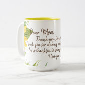 Sehr geehrte Mama Letter Message Zweifarbige Tasse (Vorderseite Links)