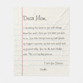 Sehr geehrte Mama Notebook-Letter Beste Mama Mutte Fleecedecke (Vorderseite)