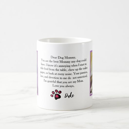 Sehr geehrte Mama oder Vater Maßgeschneiderte Foto Kaffeetasse (Mittel)