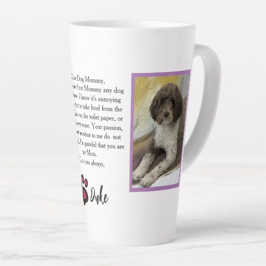Sehr geehrte Mama oder Vater Maßgeschneiderte Foto Milchtasse (Rechte Ecke)