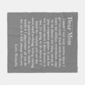 Sehr geehrte Mama Typografy Letter Personalisiert Fleecedecke (Vorderseite (Horizontal))