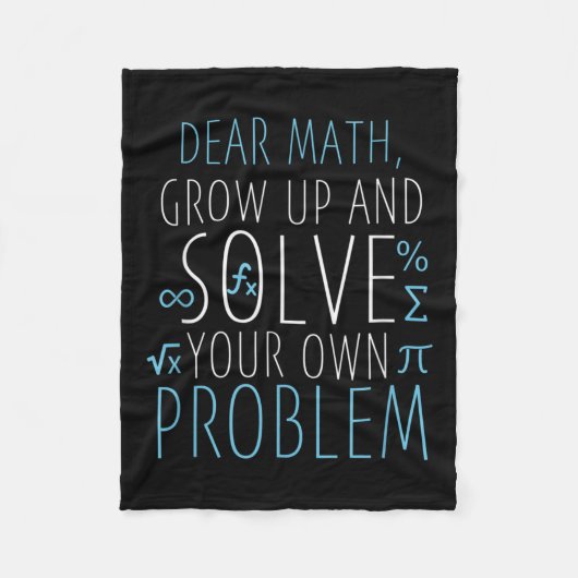 Sehr geehrte Mathe Funny Mathematik Zitat Mädchen Fleecedecke (Vorderseite)