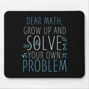 Sehr geehrte Mathe Funny Mathematik Zitat Mädchen Mousepad