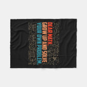 Sehr geehrte Mathematik erwachsen Funny Mah Sprich Fleecedecke (Vorderseite (Horizontal))