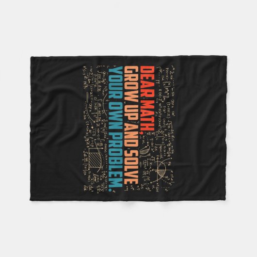 Sehr geehrte Mathematik erwachsen Funny Mah Sprich Fleecedecke (Vorderseite (Horizontal))