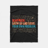 Sehr geehrte Mathematik erwachsen Funny Mah Sprich Fleecedecke (Vorderseite)