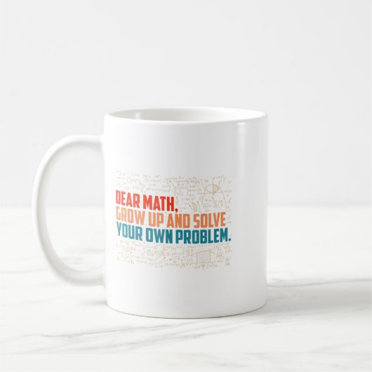 Sehr geehrte Mathematik erwachsen Funny Mah Sprich Kaffeetasse (Links)