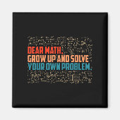 Sehr geehrte Mathematik erwachsen Funny Mah Sprich Magnet (Vorne)