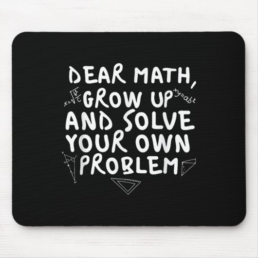 Sehr geehrte Mathematik erwachsen lustige Mathemat Mousepad (Vorne)