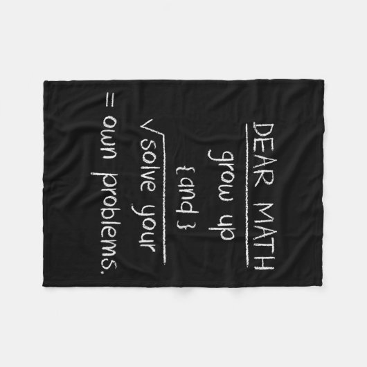 Sehr geehrte Mathematik Funny Zitat Fleecedecke (Vorderseite (Horizontal))