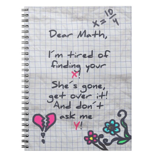 Sehr geehrte Mathematik Notizblock (Vorderseite)