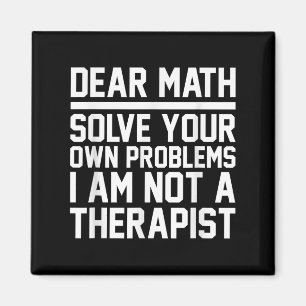 Sehr geehrte Mathematik Spaß Design Lösung Problem Magnet