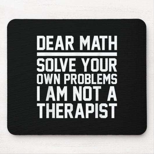 Sehr geehrte Mathematik Spaß Design Lösung Problem Mousepad (Vorne)