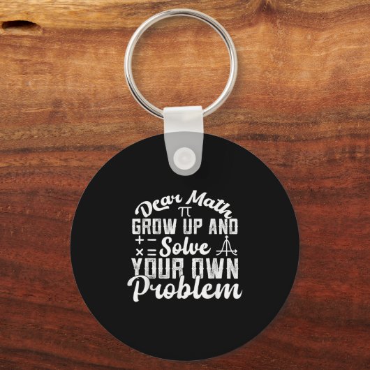 Sehr geehrte Mathematik wächst auf und löst Ihr ei Schlüsselanhänger (Vorderseite)