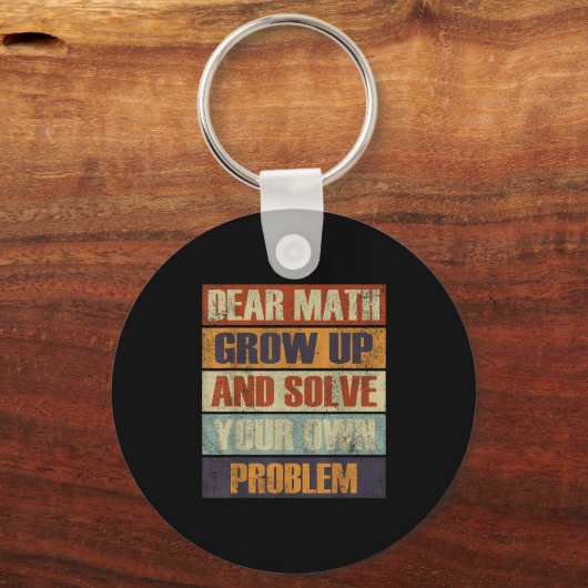 Sehr geehrte Mathematik wächst auf und löst Ihr ei Schlüsselanhänger (Vorderseite)