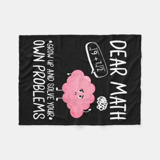 Sehr geehrte Mathematik wächst auf und löst Ihre e Fleecedecke (Vorderseite (Horizontal))