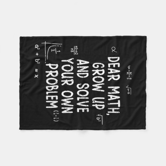 Sehr geehrte Mathematik wächst auf und löst Ihre e Fleecedecke (Vorderseite (Horizontal))