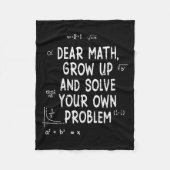 Sehr geehrte Mathematik wächst auf und löst Ihre e Fleecedecke (Vorderseite)